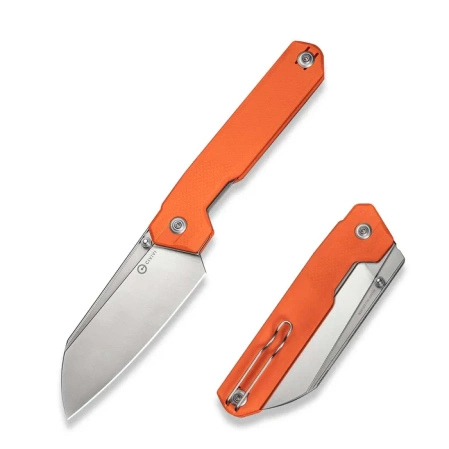 Civivi Hid Knife Orange G10, Satin 14C28N by Ostap Hel (C23008-4)