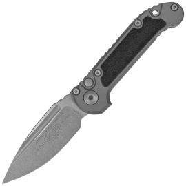 Microtech LUDT Gen III S/E Automatic Knife Natural Clear Aluminum, Apocalyptic M390MK by Tony Marfione (1135-10APNC)