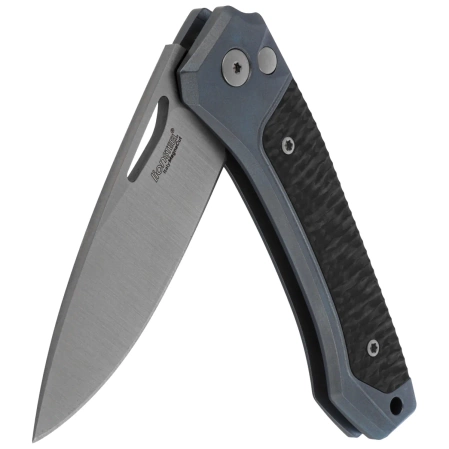 Nóż składany LionSteel Twain Blue Titanium/Carbon Fiber, Satin MagnaCut by Gianni Pauletta (TW BL CF)