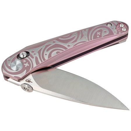 Nóż składany Bestech Mothus Purple Titanium, Satin M390 by Kombou (BT2206D)