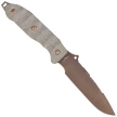 Fox Audax Knife OD Green Canvas Micarta, Bronze PVD Becut by Trinova Solutions (FX-615)