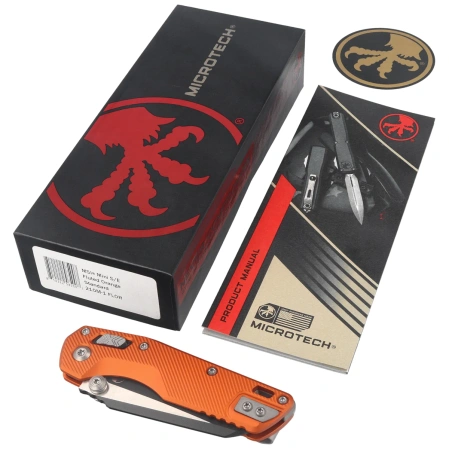 Nóż składany Microtech MSI Ram-Lok Mini S/E Fluted Orange Aluminium, Black M390MK by Tony Marfione (210M-1FLOR)