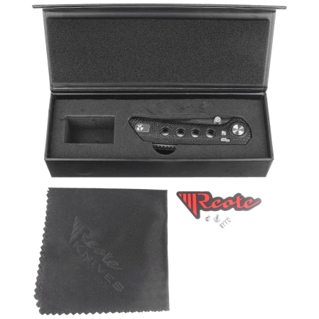 Reate PL-XT Black Micarta/Black G10, Stonewashed Nitro-V