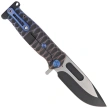 Nóż składany Medford USMC FF Black/Blue-Violet ''Diamond Head'' Titanium, BLue HW, Brsh/Blue Clip, Black DLC/Satin S90V by Greg Medford (MK2044TQ-01TM-TFCP-PP)