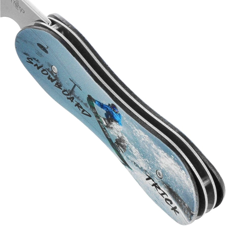 Nóż składany Third Decor Habitat N119E Snowboard Double-Sided 3D Snowboarder Aluminium, Mirror 420 (TH-N119E)