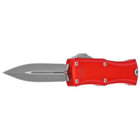 Microtech Hera II Mini D/E OTF Knife Red Aluminum, Apocalyptic M390MK by Tony Marfione (1702M-10APRD)