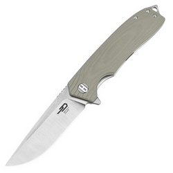 Bestech Lion Beige G10, Stonewashed/Satin D2 Knife (BG01C)