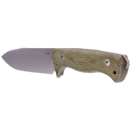 Nóż LionSteel Green Canvas Micarta, Satin CPM 3V by Molletta (T6 3V CVG)