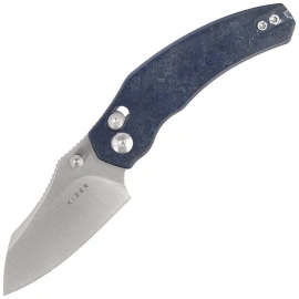 Nóż składany Kizer Mini Bulldog Blue Canyon Richlite, Satin Nitro-V by O.SHO (V3672SA3)