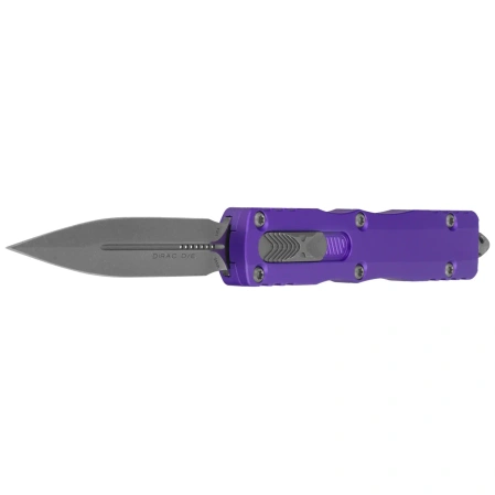 Nóż automatyczny OTF Microtech Dirac D/E Purple Aluminium, Apocalyptic M390 by Tony Marfione (225-10APPU)