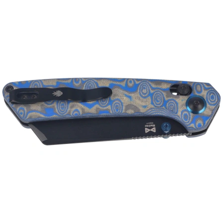 Nóż składany Kizer Madrac Multicolored Vortex Pattern Micarta, Black Stonewashed Nitro-V by Matteo Pignatelli (V3693A4)