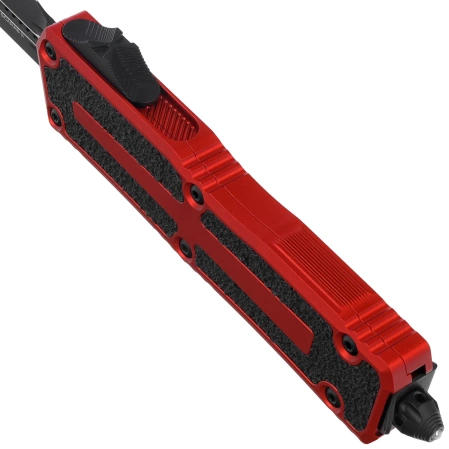 Microtech Scarab II Gen III D/E OTF Knife Red Aluminum, Black M390MK by Tony Marfione (1280-1RD)