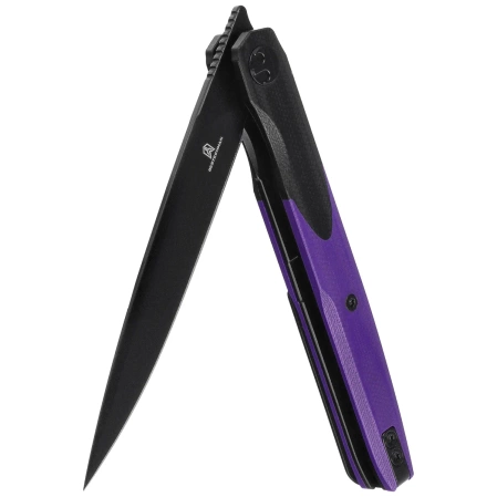 Bestechman Lanza Black/Purple G10, Black PVD 14C28N by Grzegorz Grabarski (BMK14E)