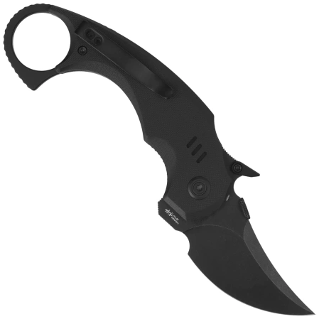 Nóż składany Kubey Jaw Black G10, Blackwashed 14C28N by MUZI Design (KU440F)