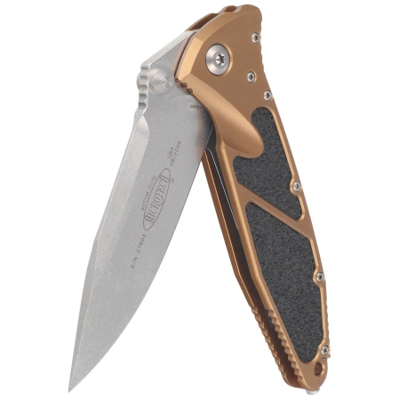 Microtech Socom Elite S/E-M Knife Tan Aluminum, Stonewashed M390MK by Tony Marfione (160-10TA)