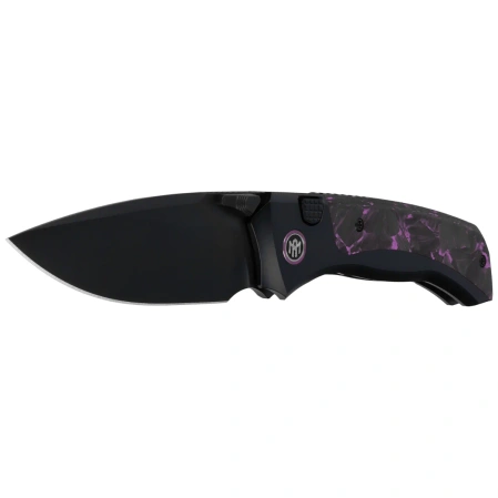 Remette RT-Steed Knife Black Titanium/Black-Pink Carbon Fiber, Black DLC M390 (RTWS-BY)