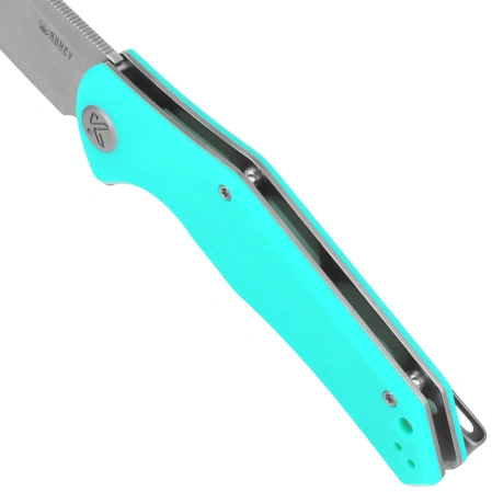 Kubey Flash KU158M Knife , Light Blue G10, Satin San Mai M2