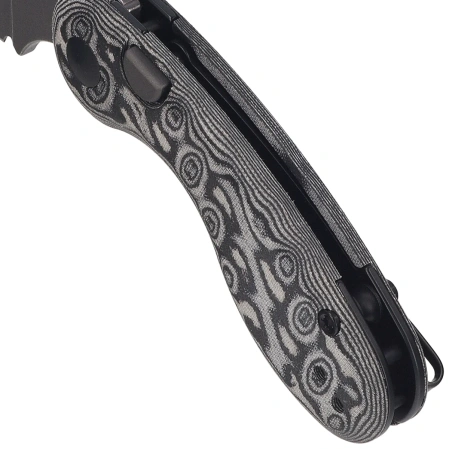 Nóż składany Kizer Microbe Black-Grey Micarta w/ Vortex, Gray Stonewashed 14C28N by Maksim Epifantsev (V2742A5)