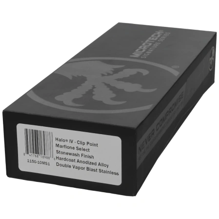 Nóż automatyczny OTF Microtech Halo Gen IV S/E Marfione Select Black Aluminium, Stonewashed M390MK by Tony Marfione (1150-10MS1)