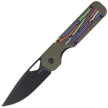 Kizer Militaw Knife Olive Green-Party Steamers G10, Black Nitro-V by Jonathan Styles (V3634A3)