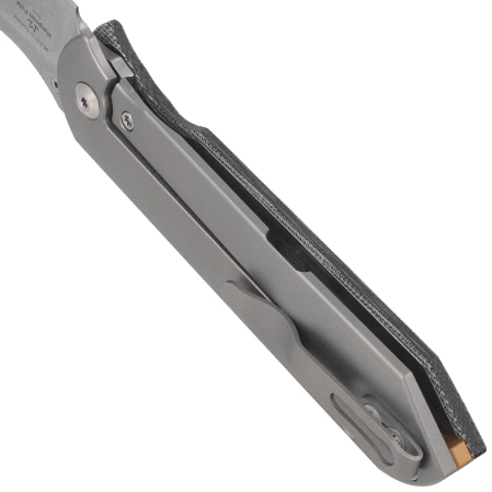 Nóż składany Kizer Harpoon Fold Gray Titanium / Black Norplex UltreX Micarta, Satin Elmax by Maverick Customs (Ki4784A2)