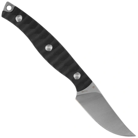 Bestech Heidiblacksmith #3 Upswept Knife Black G10, Satin 14C28N by Heidi (BFK08A)