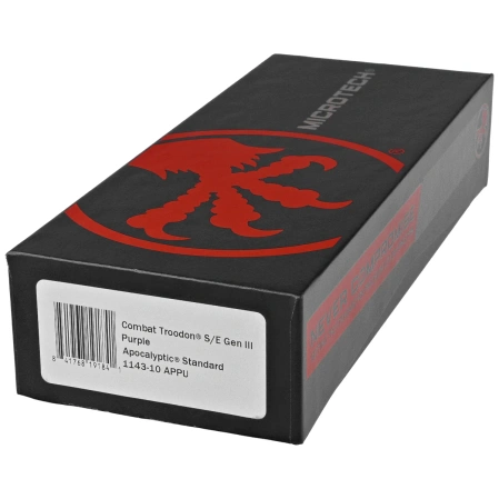 Microtech Combat Troodon Gen III S/E OTF Knife Purple Aluminum, Apocalyptic M390MK by Tony Marfione (1143-10APPU)