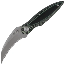 Bestech Mantidae Green Micarta, Satin/Stonewashed F/S 14C28N by Lucas (BG60G)