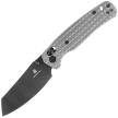 Bestechman Cicada's Wing Knife Grey Frag Stainless Steel, Black PVD 10Cr15MoV (BMK06-S-2)