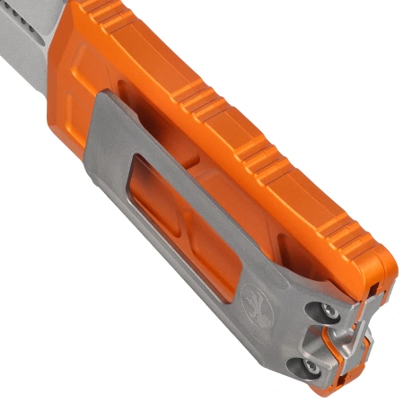 Nóż automatyczny OTF Microtech Exocet II D/E Orange Aluminium, Stonewashed M390MK by Tony Marfione (1157-10OR)