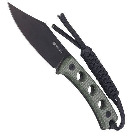 Nóż Sencut Waxahachie Green Micarta, Black Stonewashed 9Cr18MoV (SA11C)