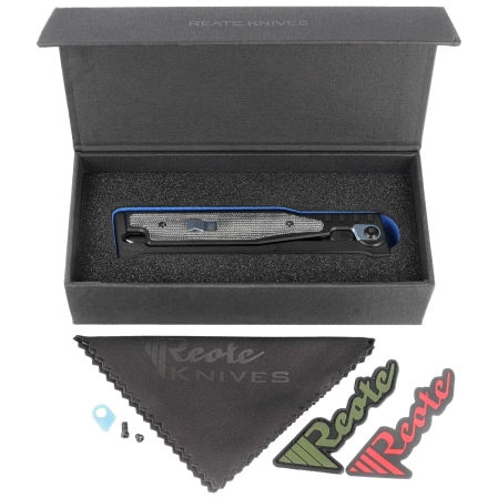 Reate EXO 2.0 D/E Black PVD Titanium / Black Micarta, Black PVD Elmax (EXO BLK.PVD.DE.BKM)