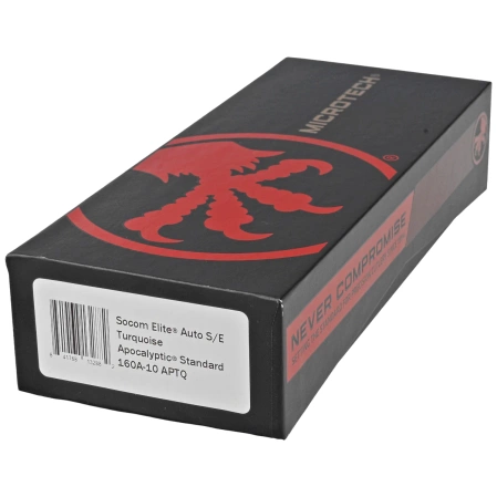 Microtech Socom Elite Auto S/E Automatic Knife Turquoise Aluminum, Apocalyptic M390 by Tony Marfione (160A-10APTQ)