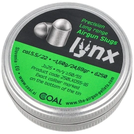 Śrut Coal Lynx Domed Slug 16 5.5 mm, 250 szt. 1.60 g / 24.69 gr (250LXD55-16)
