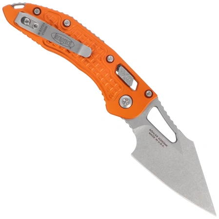Nóż składany Microtech M-Stitch Ram-Lok S/E Orange Frag Aluminium, Stonewashed M390MK by Borka Blades and Tony Marfione (169MRL-10FROR)