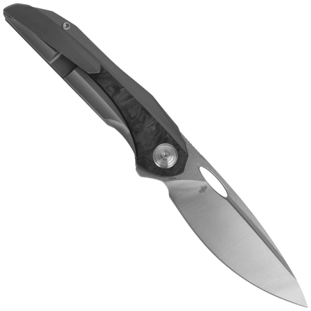 Nóż składany Bestech Senu Grey Titanium / Marble Carbon Fiber, Stonewashed / Satin CPM S90V by Kombou (BT2601B)