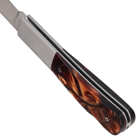 Nóż składany Third Decor Habitat N108 Amber Acrylic/Steel, Mirror-Polished 8Cr14MoV (TK-N108)