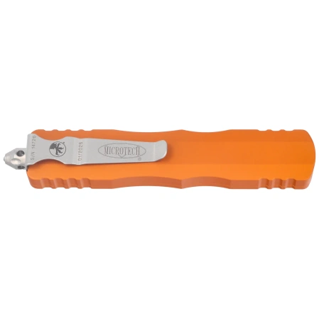 Nóż automatyczny OTF Microtech Dirac Delta D/E Orange Tangerine Aluminium, Stonewashed M390MK by Tony Marfione (227-10OT)