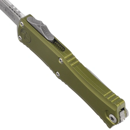 Microtech Hera II Mini S/E Recurve OTF Knife OD Green Aluminium, Apocalyptic M390MK by Tony Marfione (1705M-10APOD)