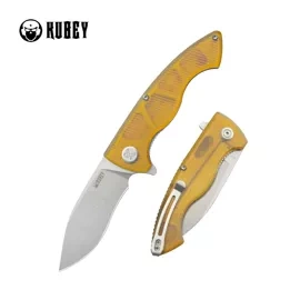 Kubey Timberwolf KU208E Knife Bead Blasted Ultem, Stonewashed 14C28N
