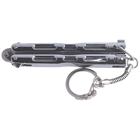 Nóż składany brelok motylek Martinez Albainox Balisong Chrome, Mirror Finish (02179-C)