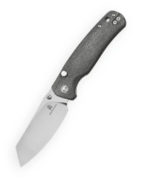 Nóż składany Bestechman Cicada's Wing-TL Black Canvas Micarta, Satin 10Cr15CoMoV (BMK24-M-3)