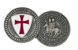Tole 10 Imperial Templar Collectible Coin, Zamak, Old Silver Finish (16189)