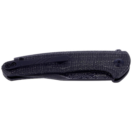 CIVIVI Mini Sandbar Black Micarta, Black Damascus by Eric Ochs (C20011-DS1)