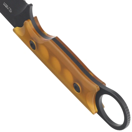 Nóż Kizer Cabox Yellow PEI, Black Nitro-V by Jonathan Styles (1048A6)