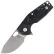 Fox Suru Knife Black Cellulose Acetate, Stonewashed M398 by by Jesper Voxnæs (FX-526LI RB2)