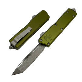 Nóż automatyczny OTF Microtech Scarab Gen III Executive T/E OD Green Aluminium, Apocalyptic F/S M390MK by Tony Marfione (1177-11APOD)
