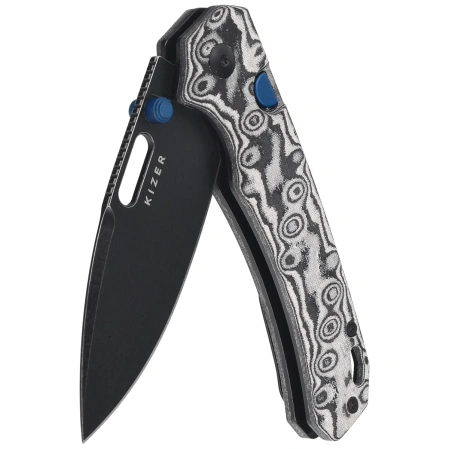 Kizer Outposter Knife Vortex Micarta, Black PVD Nitro-V (V3802BDA2)