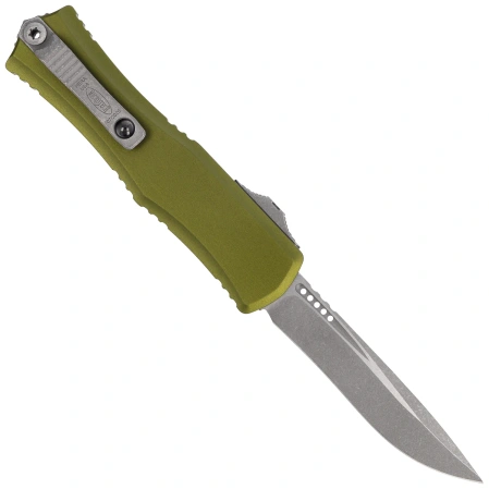 Microtech Hera II Mini S/E Recurve OTF Knife OD Green Aluminium, Apocalyptic M390MK by Tony Marfione (1705M-10APOD)