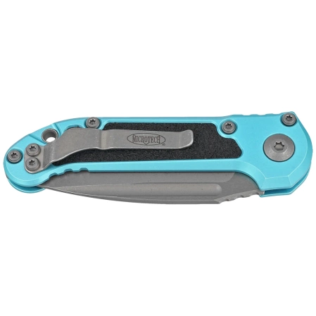 Microtech LUDT Gen III S/E Automatic Knife Turquoise Aluminum, Apocalyptic P/S M390MK by Tony Marfione (1135-11APTQ)